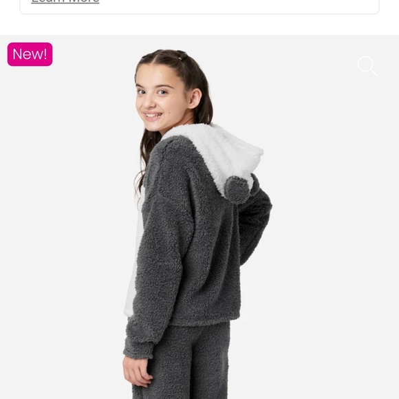 Faux sherpa color block pajama set - Picture 2 of 5